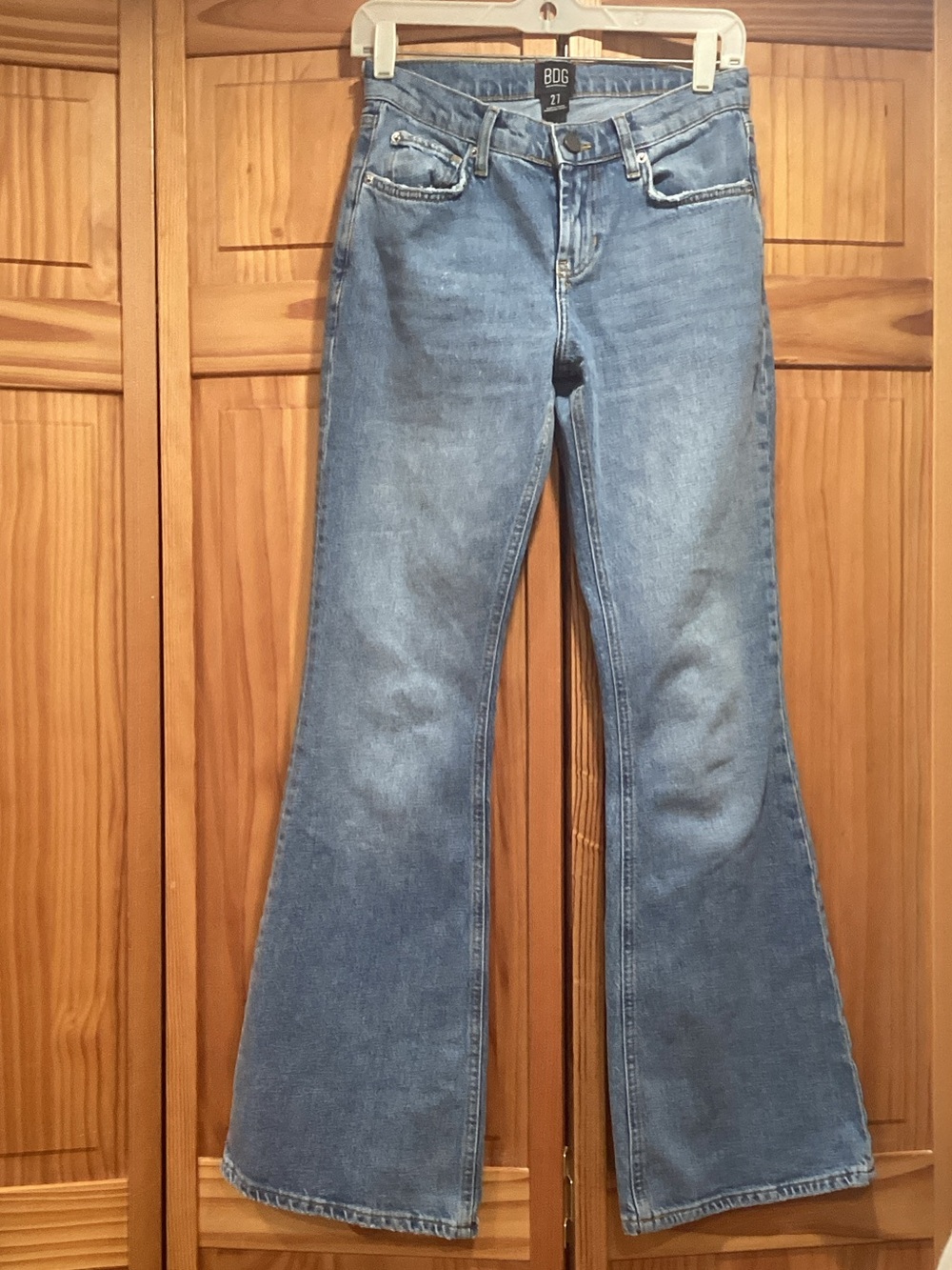 BDG Flared Wide-Leg Jeans in Medium Blue Wash